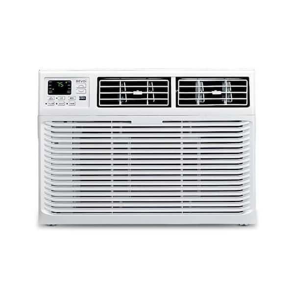 12,000 BTU 230V Window Air Conditioner Cools 550 Sq. Ft. with Heater and Remote in White