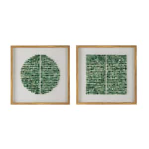 Elos Stone 2-Piece Framed Abstract Art Print 23.6 in. x 23.6 in. .