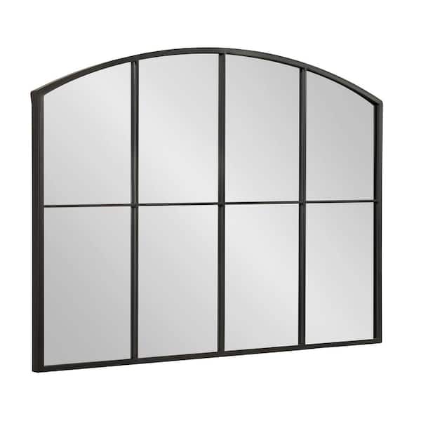 Kate and Laurel Forsyth 36.00 in. W x 28.00 in. H Black Arch Transitional Framed Decorative Wall Mirror