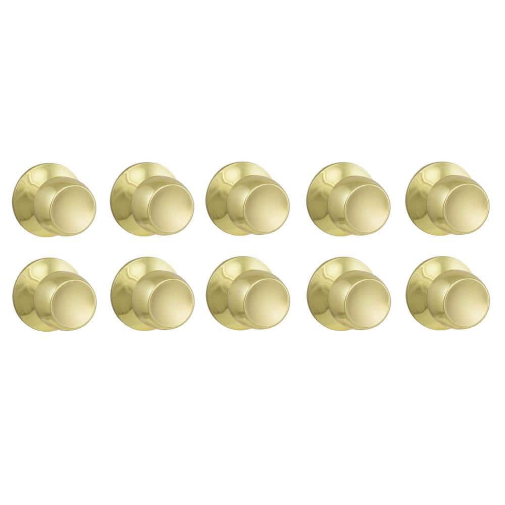 Brandywine Polished Brass Hall/Closet Door Knob (10-Pack)