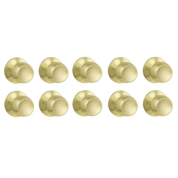 Defiant Brandywine Polished Brass Hall/Closet Door Knob (10-Pack)