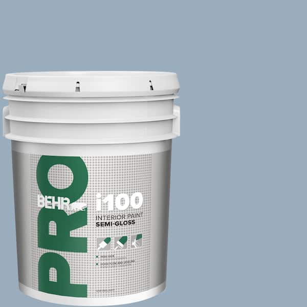 BEHR PRO 5 gal. #S510-3 Ombre Blue Semi-Gloss Interior Paint