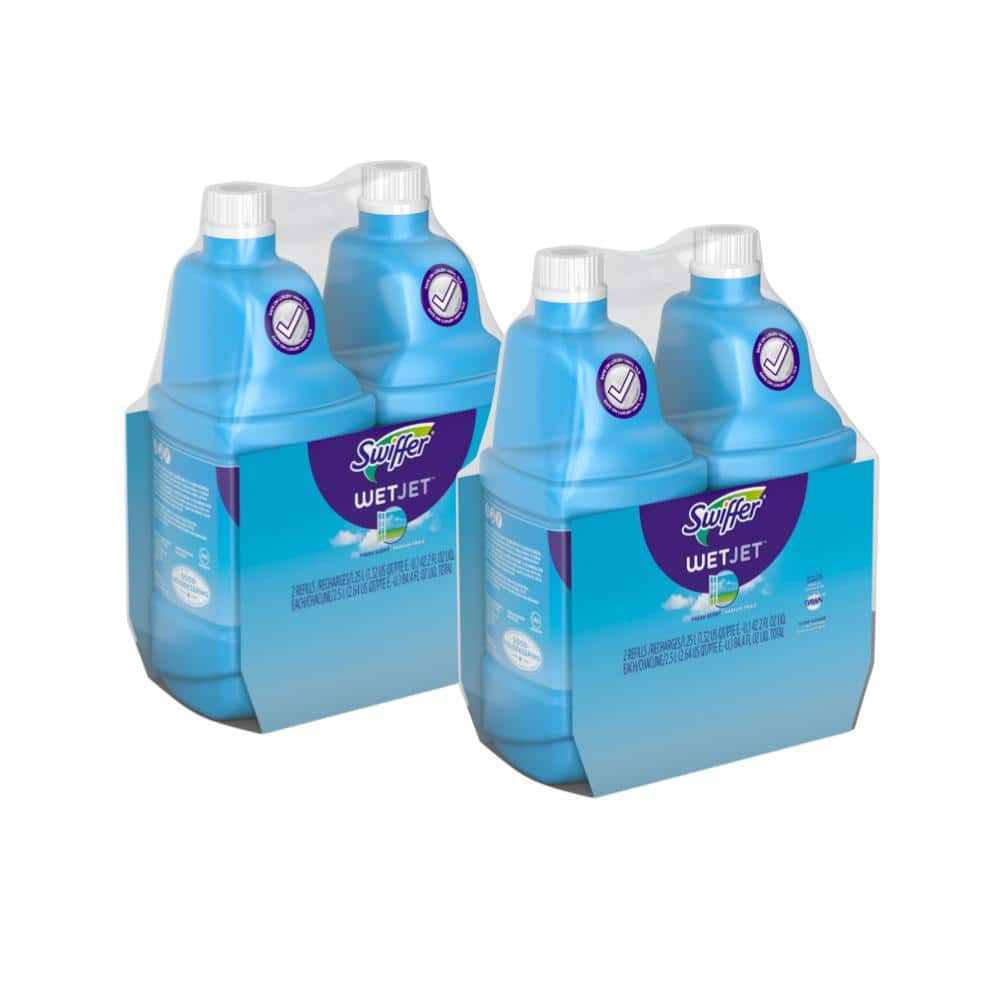 Swiffer WetJet 42 oz. Multi-Purpose Floor Cleaner Refill with Open Window  Fresh Scent (2-Count, 2-Pack) 079168938793 - The Home Depot
