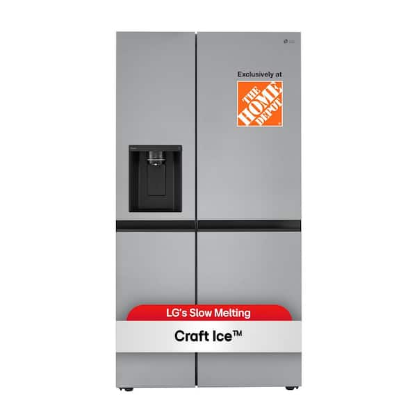27 cu. ft. Side by Side Smart Refrigerator w/ Craft Ice, External Ice and Water Dispenser in PrintProof Stainless Steel