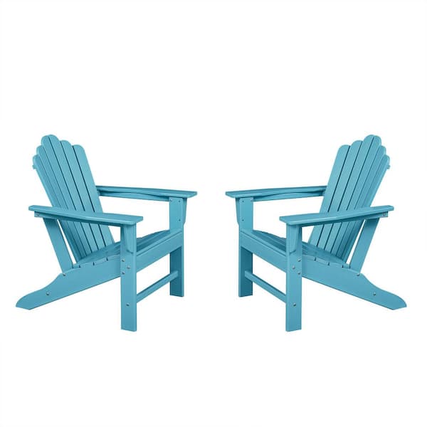 Itapo Blue Plastic Adirondack Chair Set Of 2 JR W74931099 The Home Depot   Plastic Adirondack Chairs Jr W74931099 64 600 