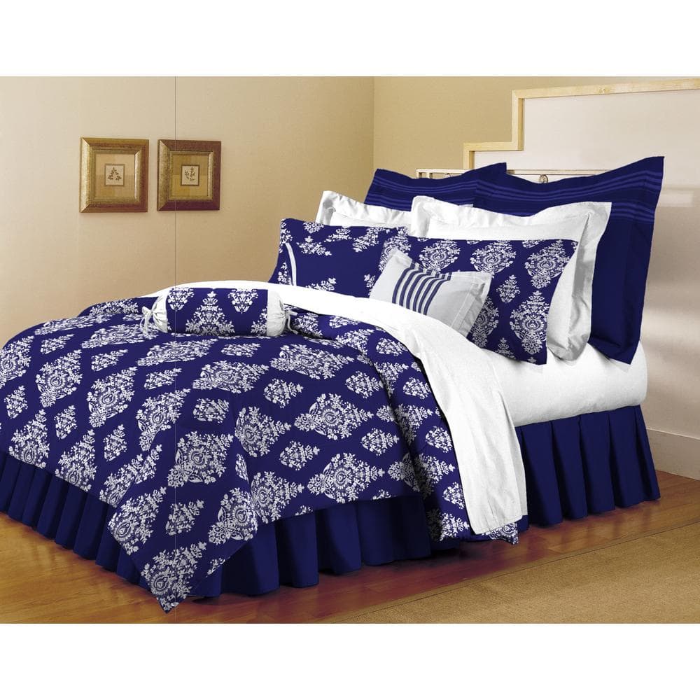 Home Dynamix Classic 5-Piece Indigo King Comforter Set K-MILL-661 - The ...