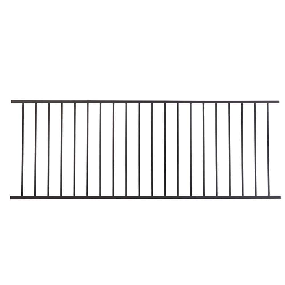 FORTRESS Fe26 34 in. H x 8 ft. W Black Steel Railing Level FORTRESS Fe26 34 in. H x 8 ft. W Black Steel Railing Level