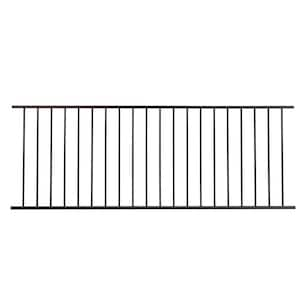 Fe26 34 in. H x 8 ft. W Black Steel Railing Level Panel