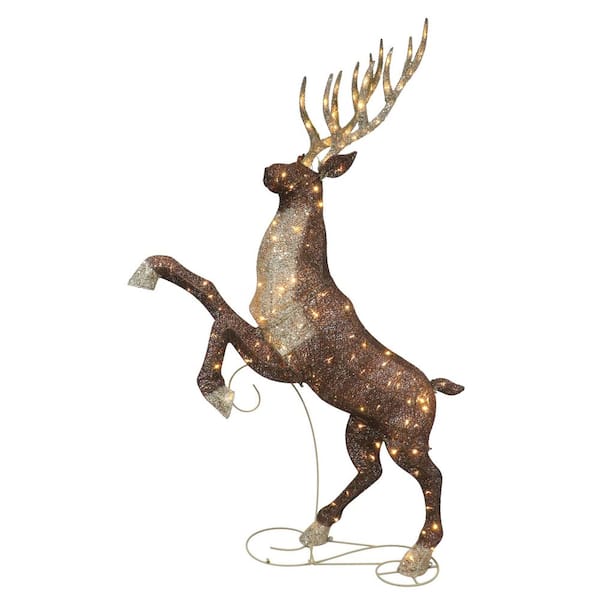 72 in. Pre-Lit Outdoor Elk with 160 Warm White Twinkling LED Lights