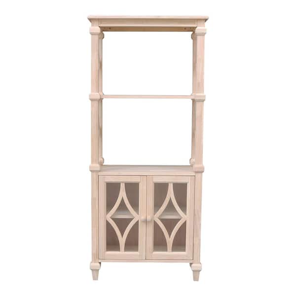 International Concepts Josephine 72"H Unfinished Bookcase with 2 Shelves