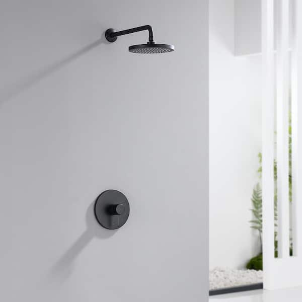 LUXIER Single-Handle sale 1-Spray Shower Faucet + Valve - Matte Black