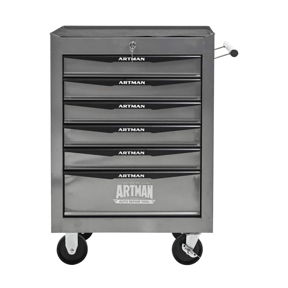 20 Inch Rolling Steel Tool Chest, 6 Drawers with Ball Bearing Slides, Lockable Mobile Tool Cart with Brake Wheels, Silve price history on PriceWatchPro