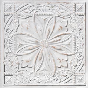 Milan Antique Taupe 2 ft. x 2 ft. Decorative PVC Glue Up or Lay In Ceiling Tile (40 sq. ft./case)
