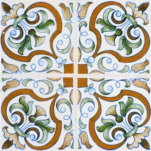 Green/Brown/White H60 4 in. x 4 in. Vinyl Peel and Stick Tile (24-Tiles, 2.67 sq. ft./Pack)