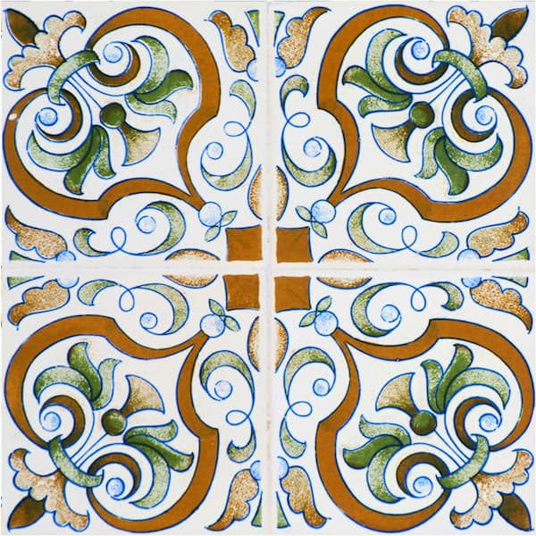 MI ALMA Green/Brown/White H60 6 in. x 6 in. Vinyl Peel and Stick Tile (24-Tiles, 6 sq. ft./Pack)