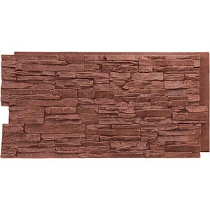 Canyon Ridge 45 3/4 in. x 1 1/4 in. Sun Valley Stacked Stone, StoneWall Faux Stone Siding Panel