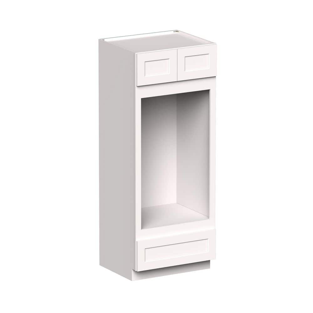 33 in. W x 27 in. D x 84 in. H RTA Solid Wood Shaker Double Oven Kitchen Cabinet in White with Double Doors and Shelves price history on PriceWatchPro