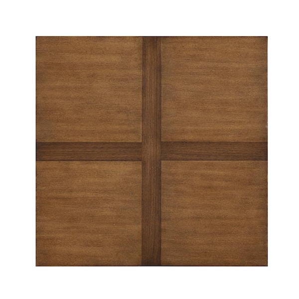 Lazzara Ballwin 44 in. Brown Finish Wood Square Cocktail End Table
