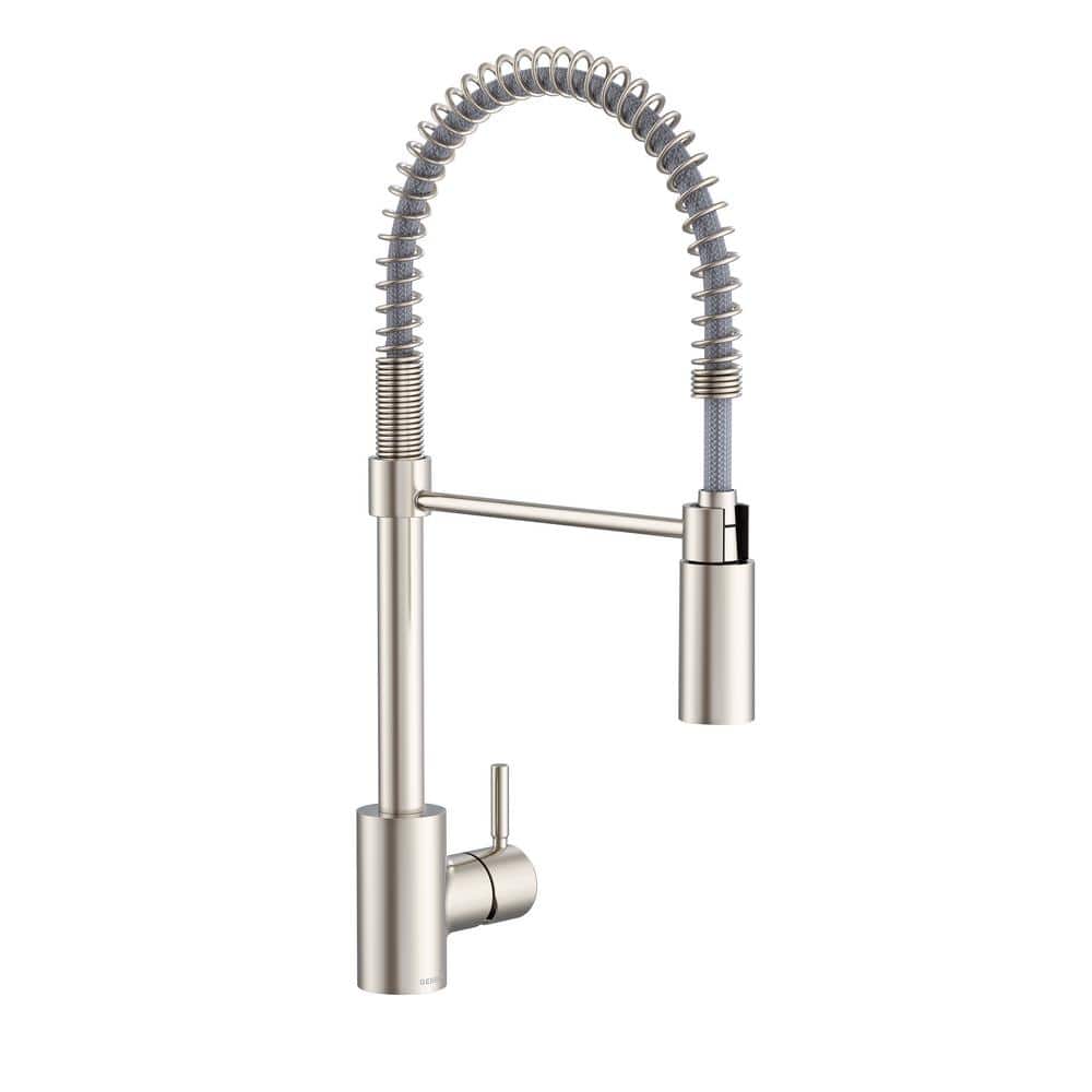 Stainless Steel Single Handle Pre-Rinse Kitchen Faucet with Pull-out Spray
