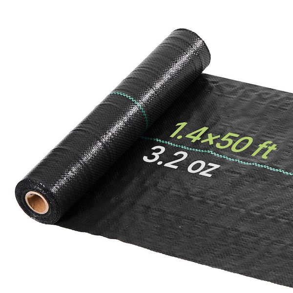 Weed Barrier Fabric Heavy Duty, 1.4 x 50 ft. 3.2 oz. Landscape Fabric, Woven Weed Blocker Fabrics, Garden Weeds Barrier
