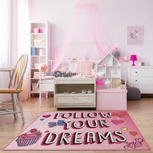 Jo Jo Siwa's Multi-Colored 5 ft. x 7 ft. Follow Your Dreams Indoor Juvenile Area Rug