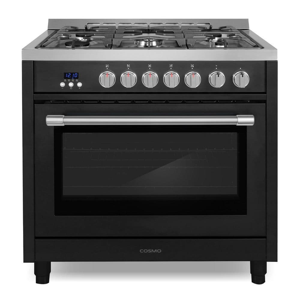36 in. Nebula Collection 3.8 cu. ft. Gas Range, 5-Burners, Rapid Convection Oven, Smooth Grip Handle in Matte Black price history on PriceWatchPro