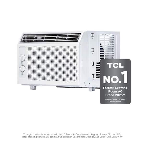 TCL 5000 BTU Window Air Conditioner, 150 sq. ft., Easy-to-Use, Reusable Filter, Compact Design