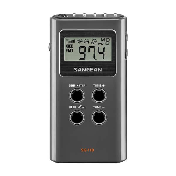 niet vastleggen Mainstream Sangean AM/FM Stereo Digital Tuning Pocket Radio in Gray SG-110 - The Home  Depot