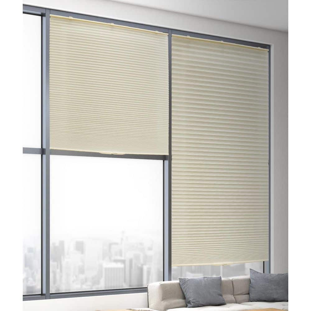DIY Ivory Cordless Room Darkening Polyester Honeycomb Cellular Shade 34 in. W x 64 in. H price history on PriceWatchPro