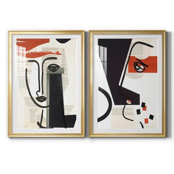 Wexford Home Faces of A Century V by Wexford Homes 2 Pieces Framed Abstract Paper Art Print 30.5 in. x 42.5 in.