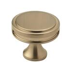 Oberon 1-3/8 in (35 mm) Diameter Golden Champagne Round Cabinet Knob