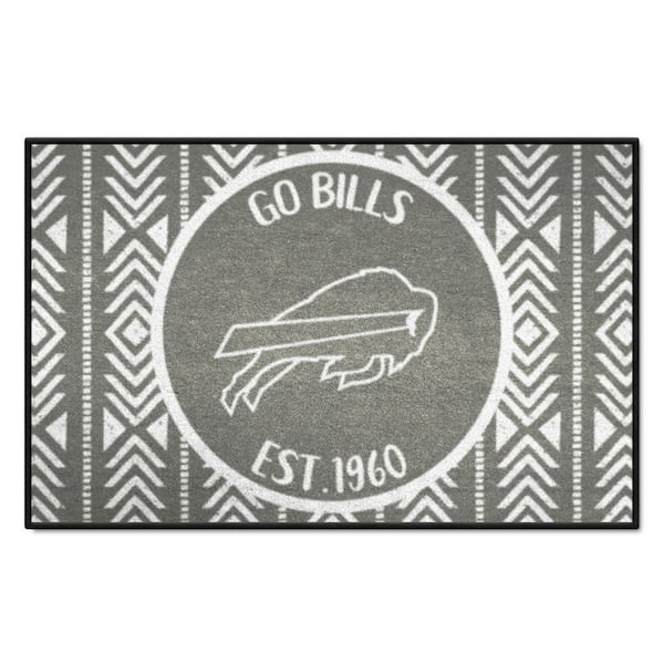 FANMATS Buffalo Bills Southern Style Gray 1.5 ft. x 2.5 ft. Starter Area Rug