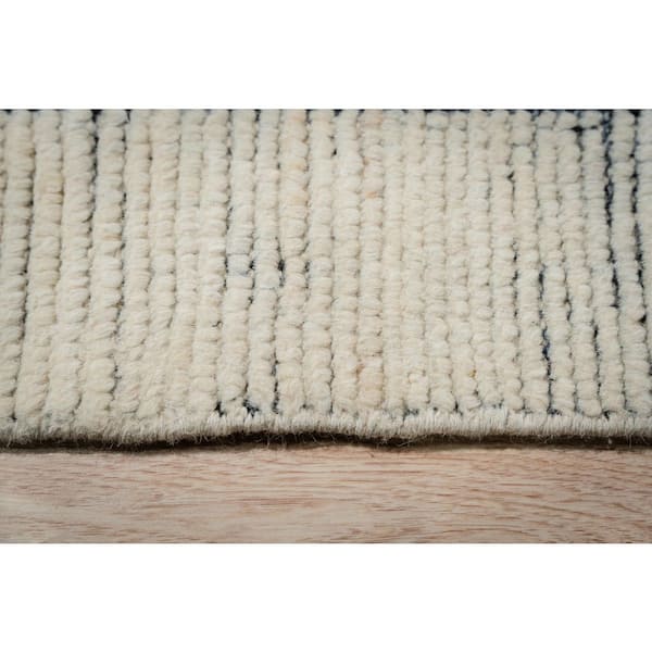 Beige Hand-Knotted Wool Contemporary Marrakech Handspun Area Rug : Luxurious Modern Rug for Living R, Area Rug