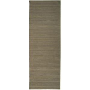 Washable Essentials Green 2 ft. x 6 ft. All-over design Contemporary Runner Area Rug