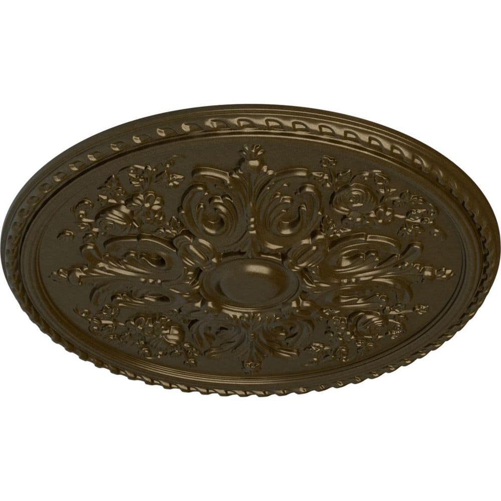 Bradford Painted Turtle Brass Polyurethane Ceiling Medallion