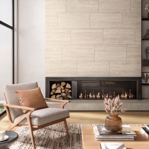 Corso Italia Travertine Almond Matte 12 in. x 24 in. Stone Look