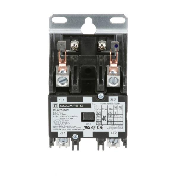 Square D 40 Amp 208/240-Volt AC 2 Pole Definite Purpose Contactor (20-Pack)