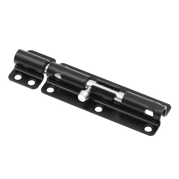 Door and Gate, Heavy Duty Slide Barrel Bolt Latch 5 inch with Screws, Matte Black (Single Pack)