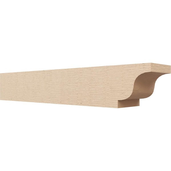 Ekena Millwork 6-in. x 6-in. x 36-in. Newport Woodgrain, Primed Tan Timberthane Polyurethane Rafter Tail Brace