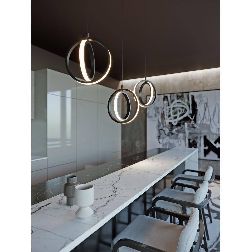 Satin Nickel Modern 36" Aluminum LED Linear Pendant