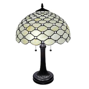 26 in. Tiffany Style Jeweled Table Desk Banker Lamp
