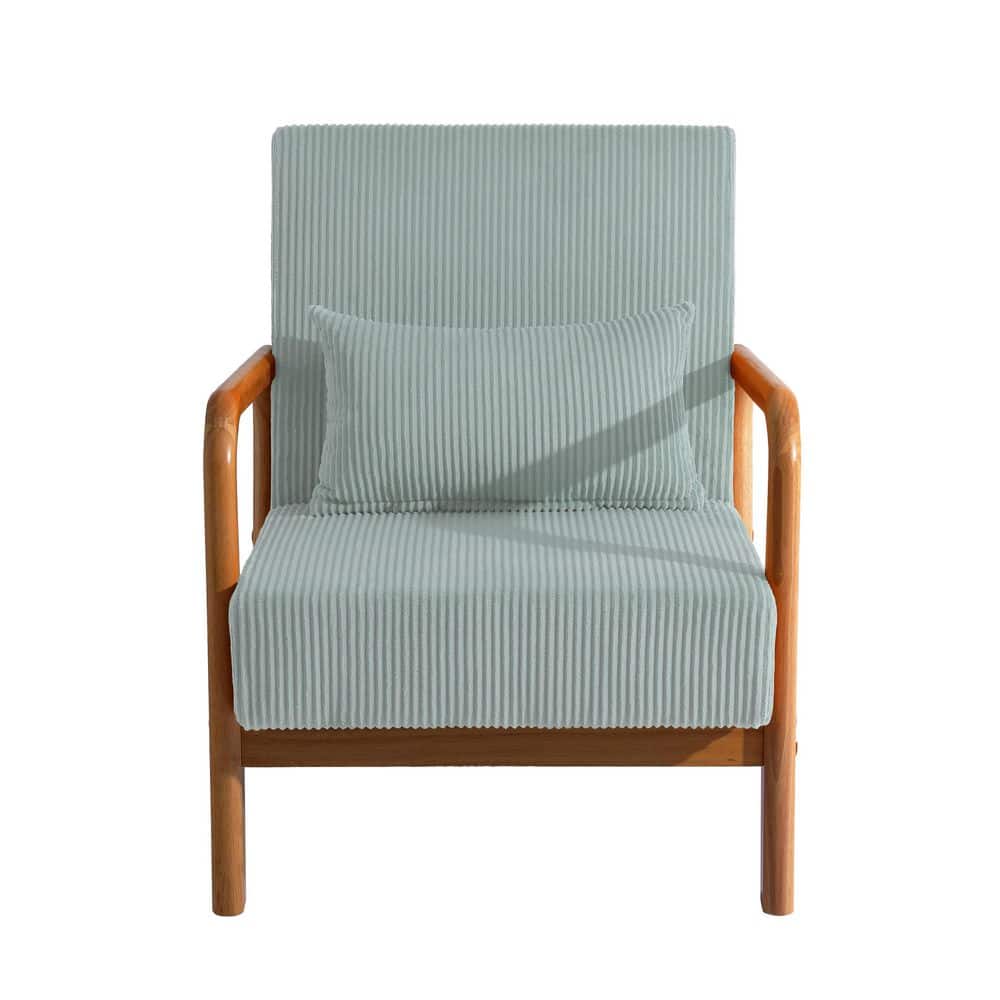 Uixe Light Blue Corduroy Fabric Upholstered Accent Arm Chair