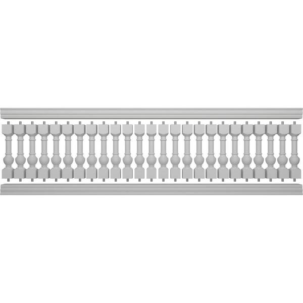 Ekena Millwork Fiberthane York Balustrade 36 in. L x 42 in. H Fiberglass Railing Kit