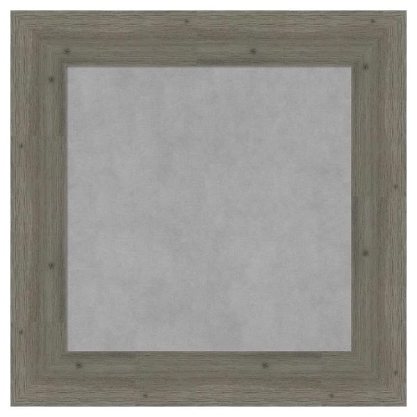 Amanti Art Fencepost Grey 27 in. x 27 in. Framed Magnetic Board