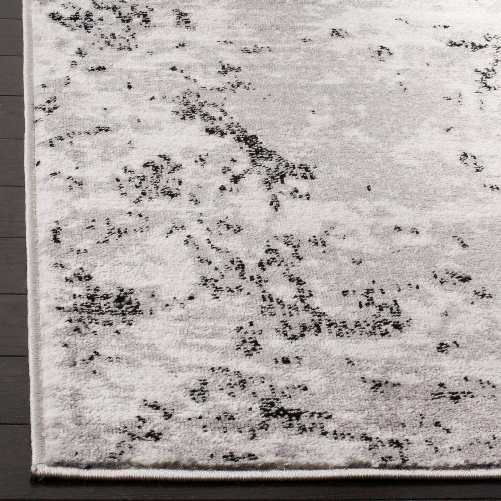 Skyler Gray Abstract 6' x 9' Synthetic Area Rug