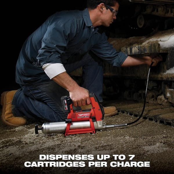 Milwaukee M12 12V Lithium-Ion Cordless Grease Gun with 2.0 Ah Compact Battery