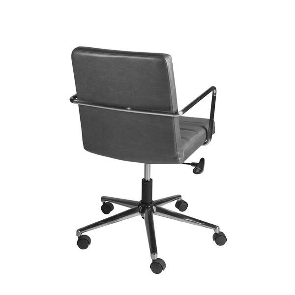 Eurostyle Leander Gray Low Back Office Chair 01283gry The Home Depot