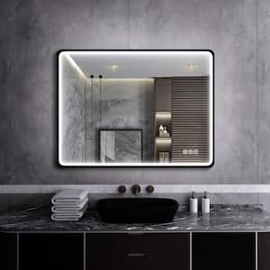 23.6 in. W x 31.5 in. H Rectangular Framed LED Light Wall Mount Bathroom Vanity Mirror