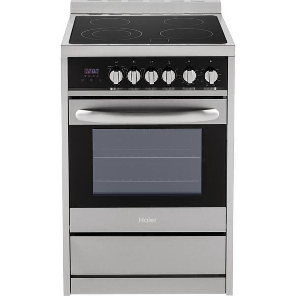 Haier 24 in. 2.0 cu. ft. Single Oven Electric Range in Stainless Steel