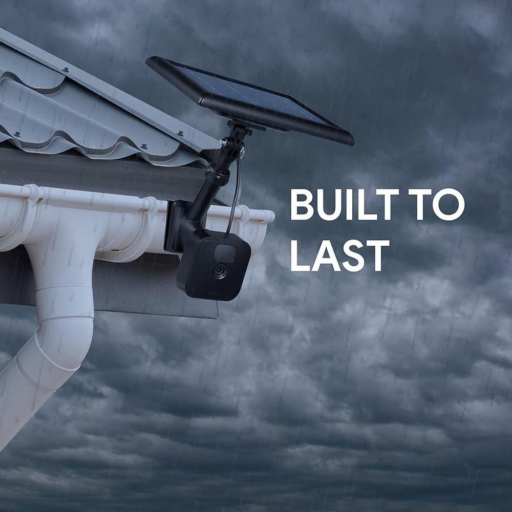Black Universal Gutter Mount for Security Cameras and Solar Panels